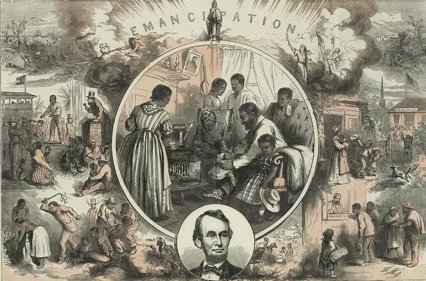 Emancipation / Th. Nast ; King & Baird, printers, 607 Sansom Street, Philadelphia.